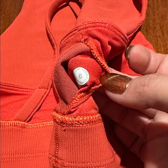 lululemon athletica Women's Ribbed Orange Sports Bra - Picture 2 of 9